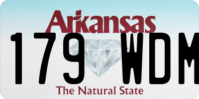 AR license plate 179WDM