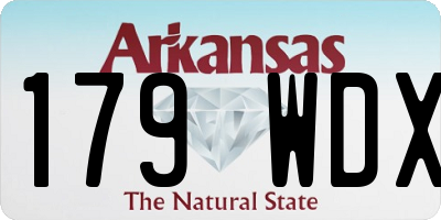 AR license plate 179WDX