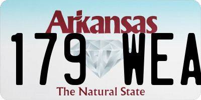 AR license plate 179WEA