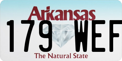 AR license plate 179WEF