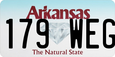 AR license plate 179WEG