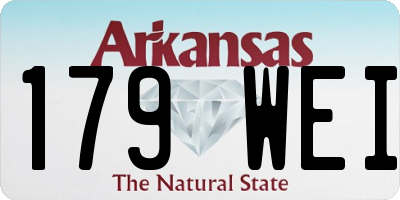AR license plate 179WEI