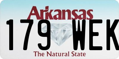 AR license plate 179WEK