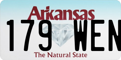 AR license plate 179WEN