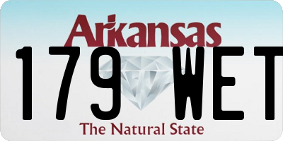 AR license plate 179WET