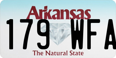 AR license plate 179WFA