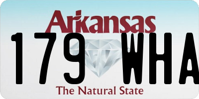 AR license plate 179WHA