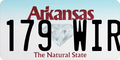AR license plate 179WIR