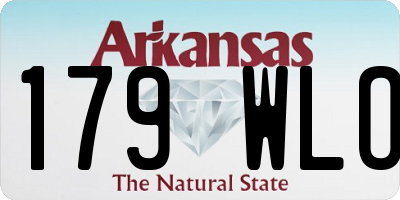 AR license plate 179WLO