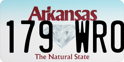 AR license plate 179WRO