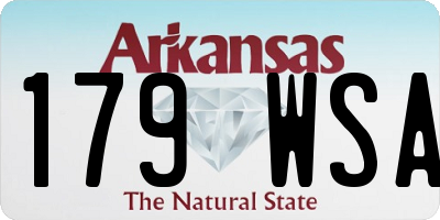 AR license plate 179WSA