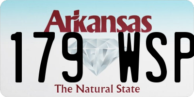 AR license plate 179WSP