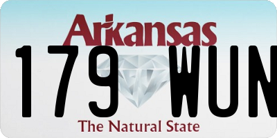 AR license plate 179WUN