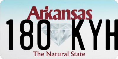 AR license plate 180KYH