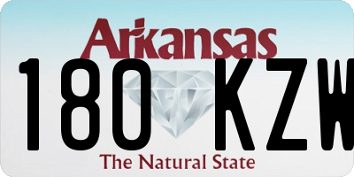 AR license plate 180KZW