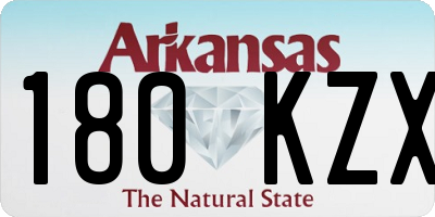 AR license plate 180KZX