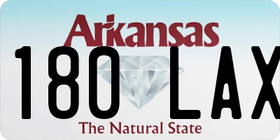 AR license plate 180LAX