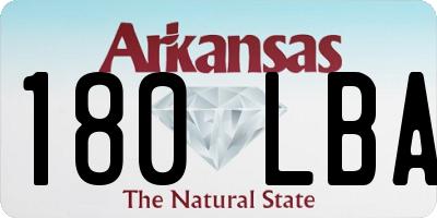 AR license plate 180LBA