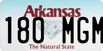 AR license plate 180MGM