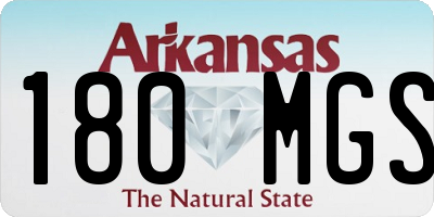 AR license plate 180MGS