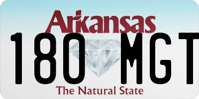 AR license plate 180MGT