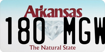 AR license plate 180MGW
