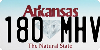 AR license plate 180MHV