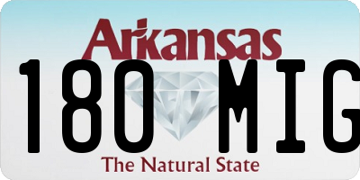 AR license plate 180MIG