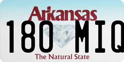 AR license plate 180MIQ