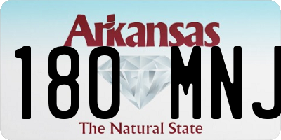 AR license plate 180MNJ
