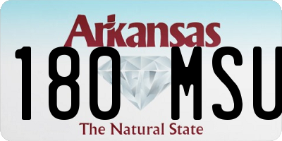 AR license plate 180MSU