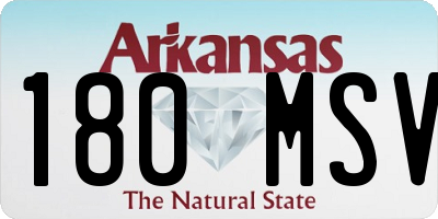 AR license plate 180MSV