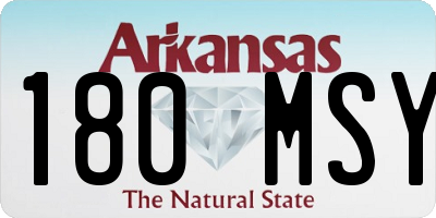 AR license plate 180MSY