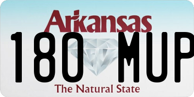 AR license plate 180MUP