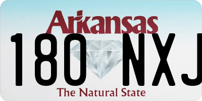 AR license plate 180NXJ