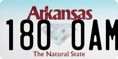 AR license plate 180OAM