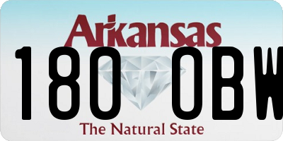 AR license plate 180OBW