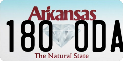 AR license plate 180ODA