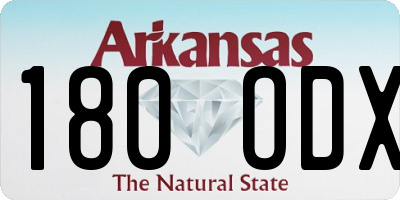 AR license plate 180ODX