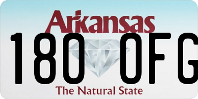AR license plate 180OFG