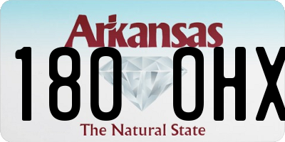 AR license plate 180OHX