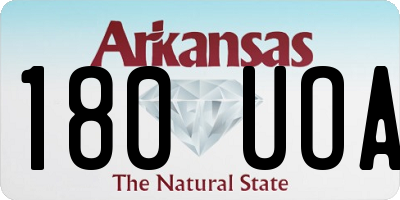 AR license plate 180UOA