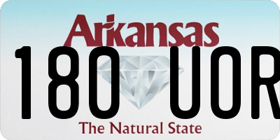 AR license plate 180UOR