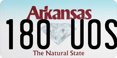 AR license plate 180UOS