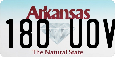 AR license plate 180UOV
