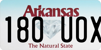 AR license plate 180UOX