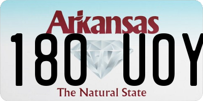 AR license plate 180UOY