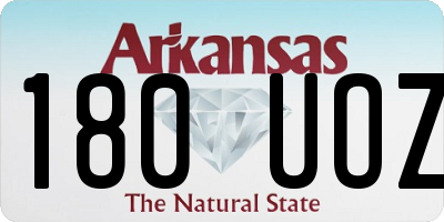 AR license plate 180UOZ