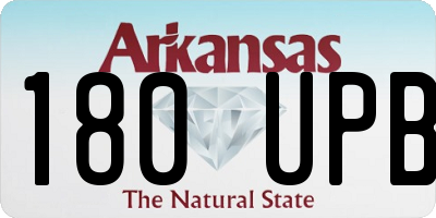 AR license plate 180UPB