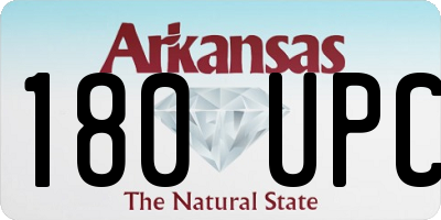 AR license plate 180UPC